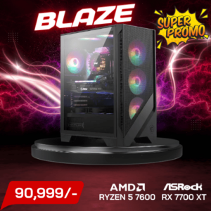 LUNATIC BLAZE – Ryzen 5 7600 + RX 7700 XT (High-FPS Gaming)