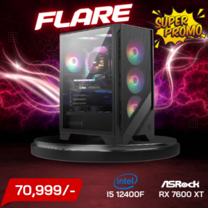 LUNATIC FLARE – Intel i5-12400F | RX 7600 8GB (Mid-Range Beast)