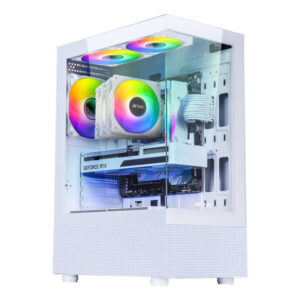 Ant Esports Crystal X2 ARGB ATX White Mid-Tower Case