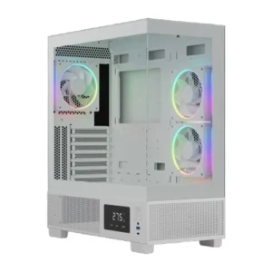 Ant Esports Crystal X3 LCD ARGB White ATX Mid Tower Case