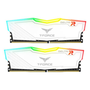Teamgroup T-Force Delta RGB 16GB (8GBx2) DDR4 3200MHz Desktop Ram (White)